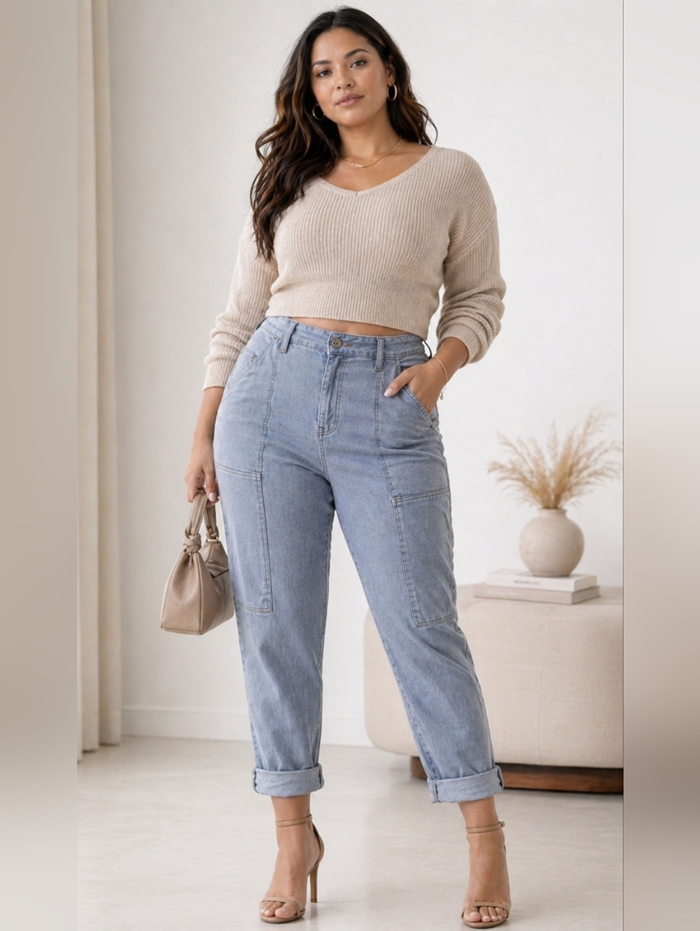 ✨ White House Black Market Grey Cargo Style Pants ✨